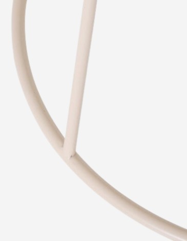 MESA DE CAFE LATTE 38CM METAL BEIGE 