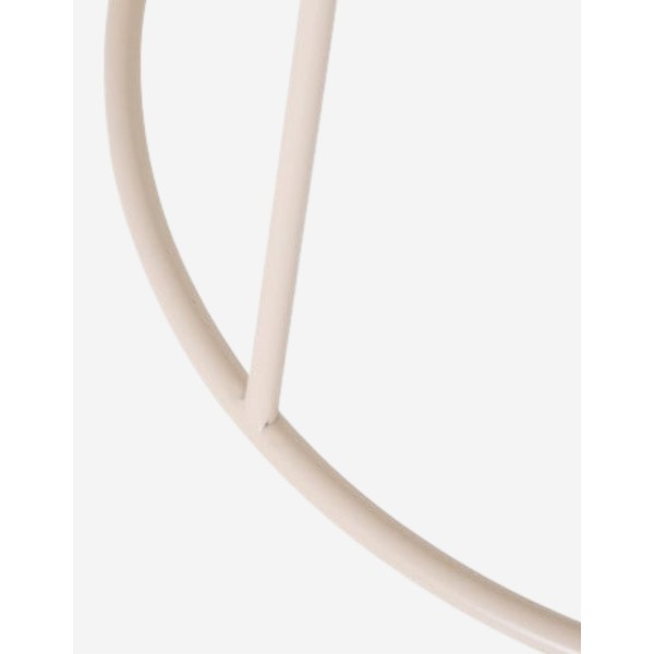 MESA DE CAFE LATTE 38CM METAL BEIGE 