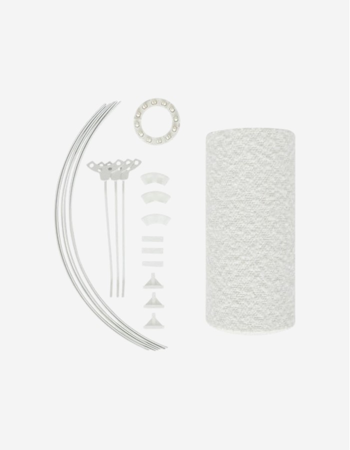 PANTALLA BELLINE 40CM DIAM. BOUCLE BLANCO