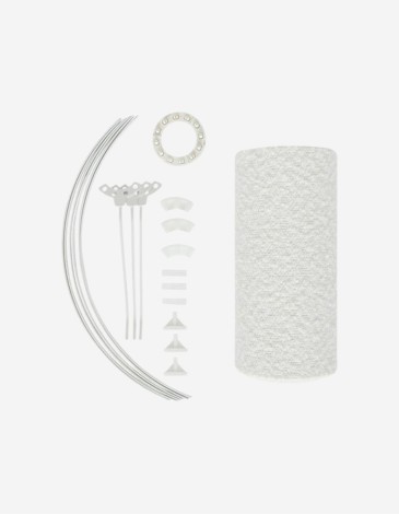 PANTALLA BELLINE 40CM DIAM. BOUCLE BLANCO