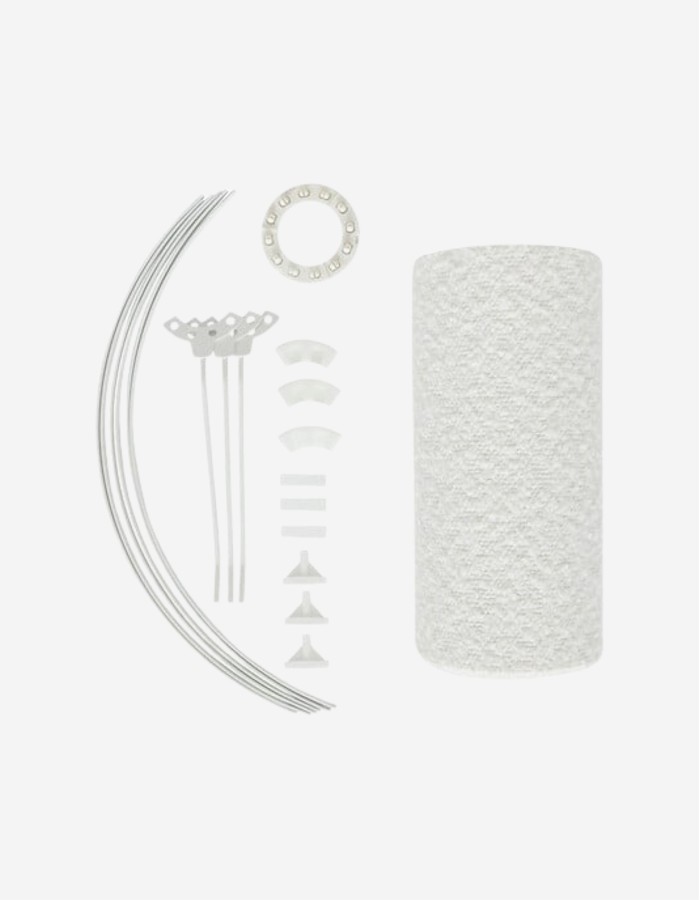 PANTALLA BELLINE 50CM DIAM. BOUCLE BLANCO