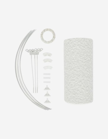 PANTALLA BELLINE 50CM DIAM. BOUCLE BLANCO