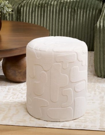 PUF DELOR DECORADOR 36CM BLANCO