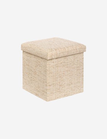 PUF PLEGABLE OLMA 38X38CM BEIGE 