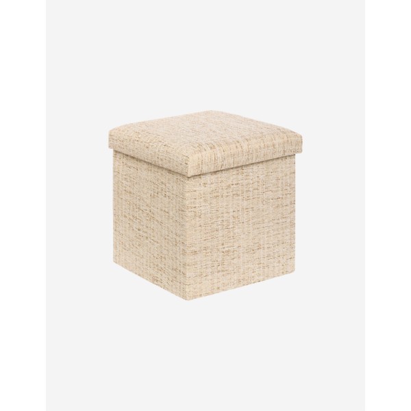 PUF PLEGABLE OLMA 38X38CM BEIGE 