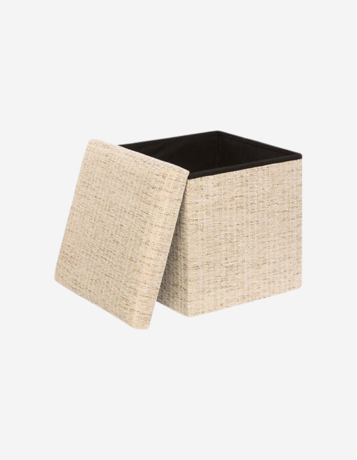 PUF PLEGABLE OLMA 38X38CM BEIGE 