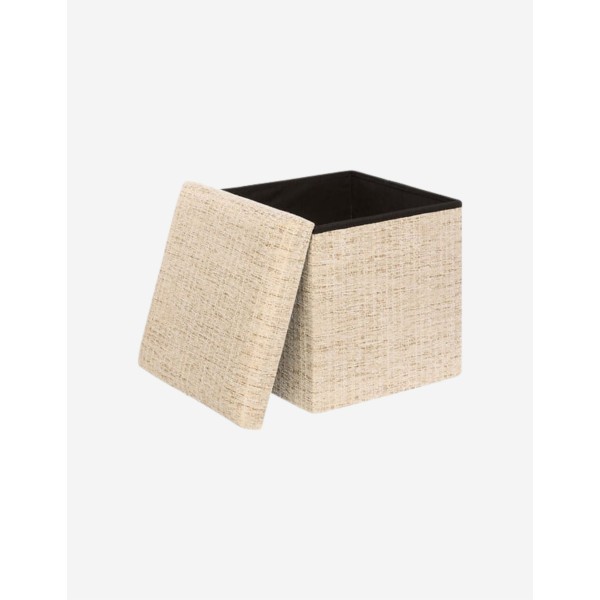 PUF PLEGABLE OLMA 38X38CM BEIGE 
