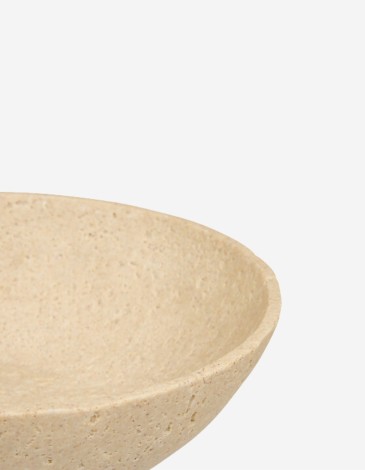 CUENCO TRAVI DIÁMETRO 24,5 CM RESINA BEIGE