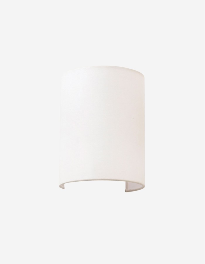 LÁMPARA DE PARED CON PANTALLA DE TELA EN TONO BEIG