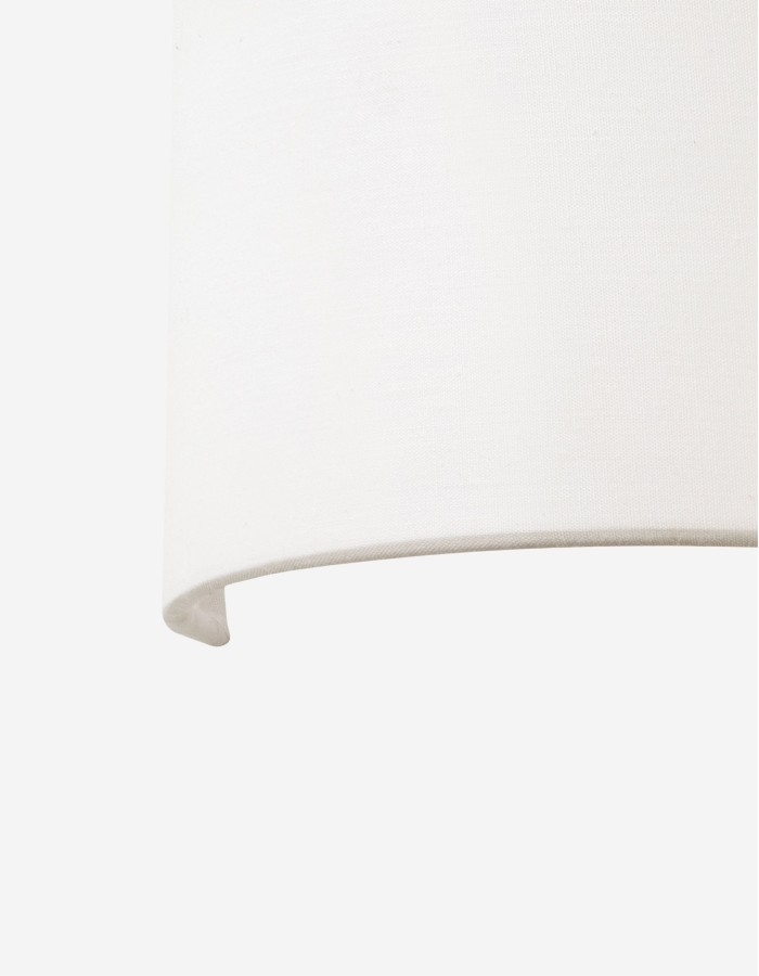 LÁMPARA DE PARED CON PANTALLA DE TELA EN TONO BEIG