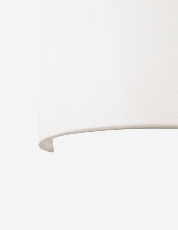 LÁMPARA DE PARED CON PANTALLA DE TELA EN TONO BEIG