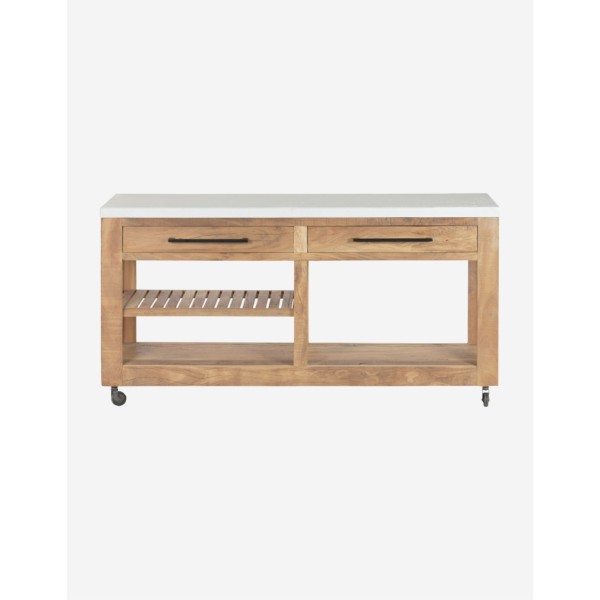 CONSOLA DE MADERA RECICLADA DE MANGO 150X40X80 CON