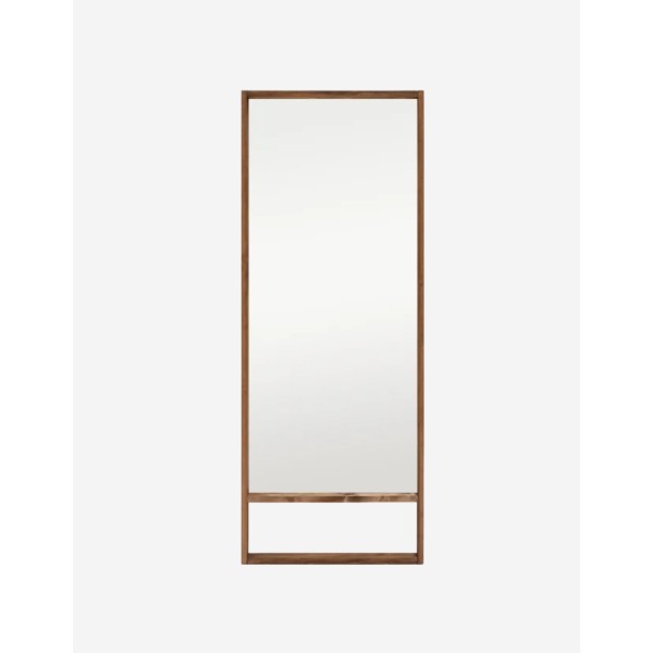 ESPEJO EFECTO MADERA MACIZA TONO ROBLE OSCURO 160X