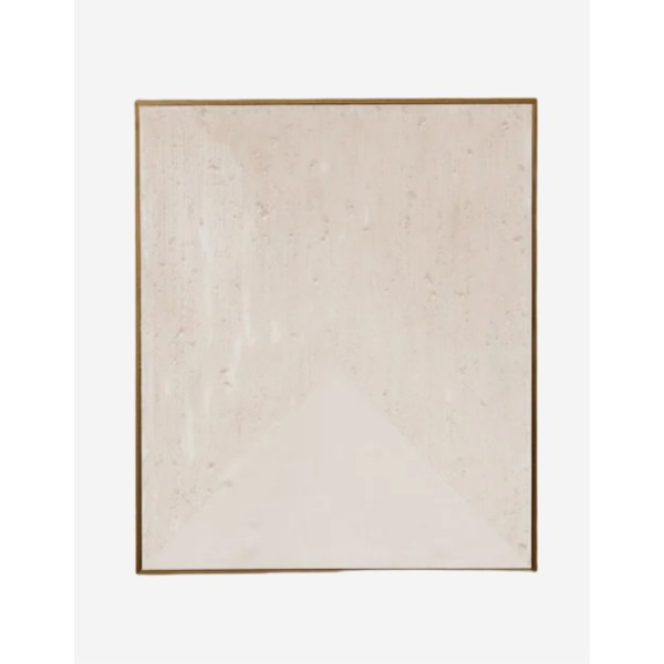 CUADRO BEIGE DECORATIVO CON BASTIDOR DE MADERA 80X