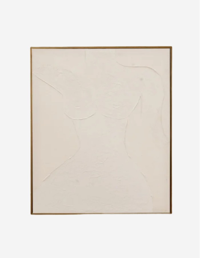 CUADRO BEIGE DECORATIVO CON BASTIDOR DE MADERA ROB