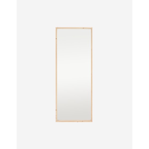 ESPEJO EFECTO MADERA MACIZA TONO NATURAL DE 160X60