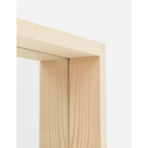ESPEJO EFECTO MADERA MACIZA TONO NATURAL DE 160X60