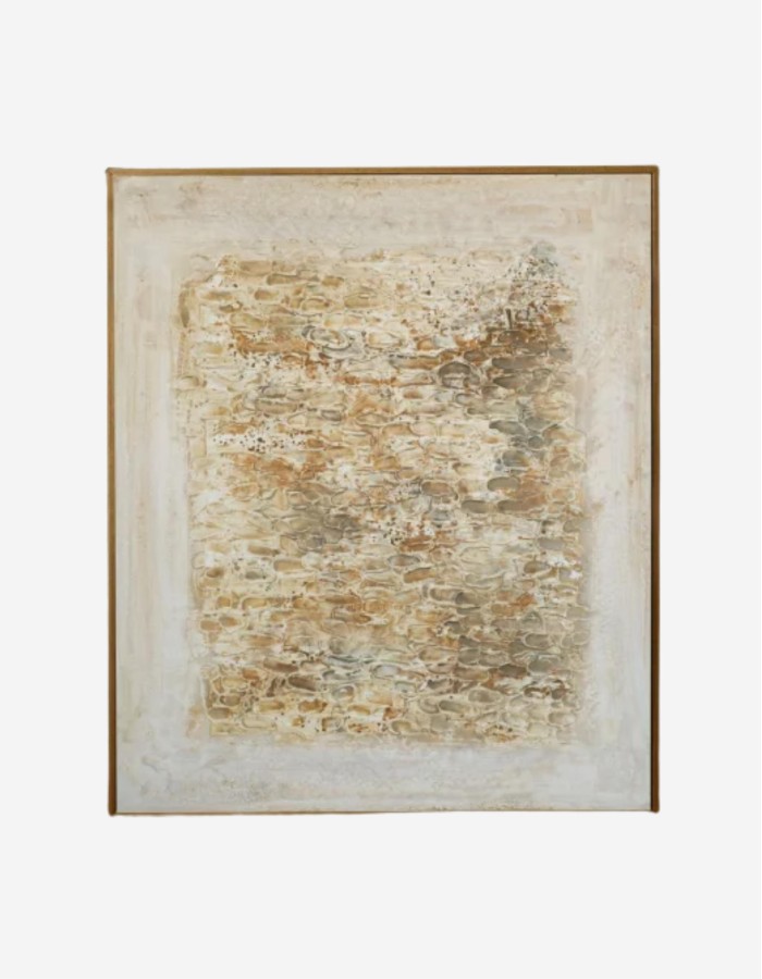 CUADRO BLANCO DECORATIVO CON BASTIDOR DE MADERA RO