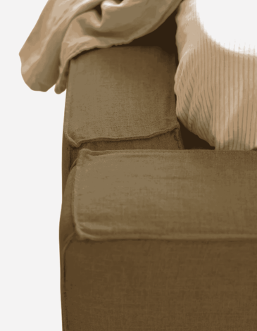 CAMA DESENFUNDABLE DE LINO VERDE PARA COLCHÓN 135X