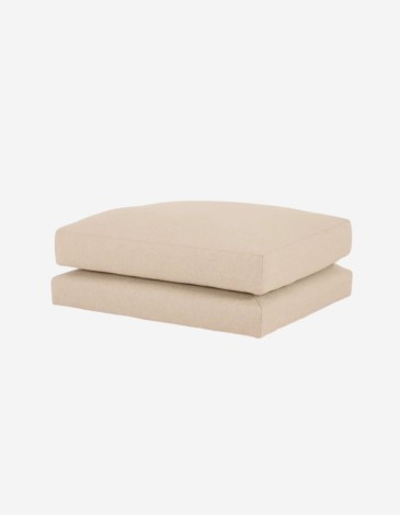 PUFF TONO BEIGE DE 96X80 CM. 