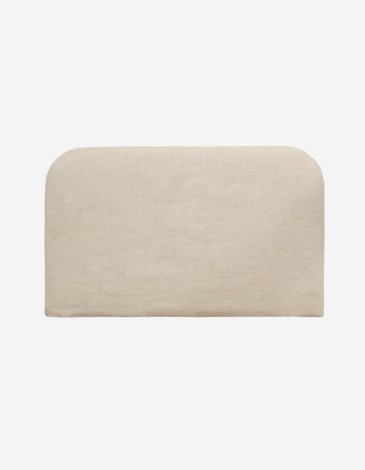 CABECERO TAPIZADO DESENFUNDABLE DE LINO BEIGE DE 1