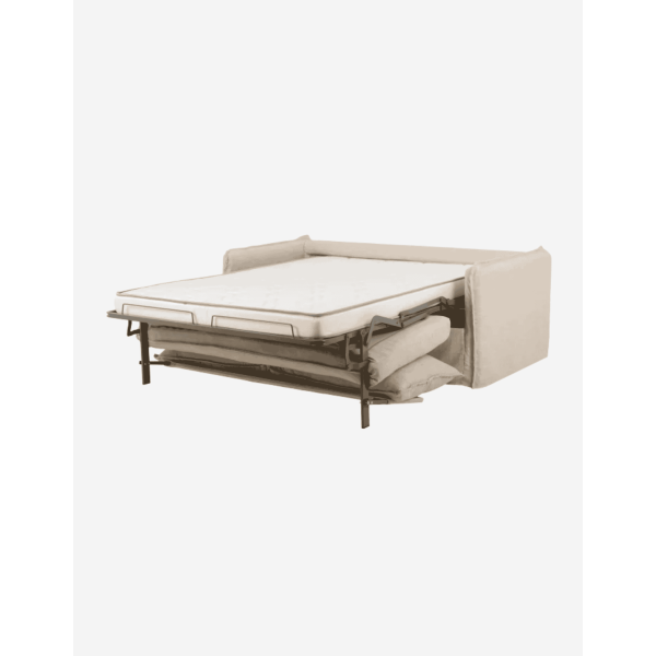 SOFÁ CAMA DE ALGODÓN Y LINO DESENFUNDABLE BEIGE 18