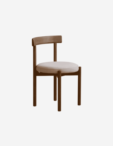 SILLA DE MADERA DE HAYA CON ASIENTO TAPIZADO COLOR