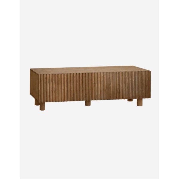 MUEBLE TV DE MADERA DE ABETO Y PINO EN TONO ROBLE 