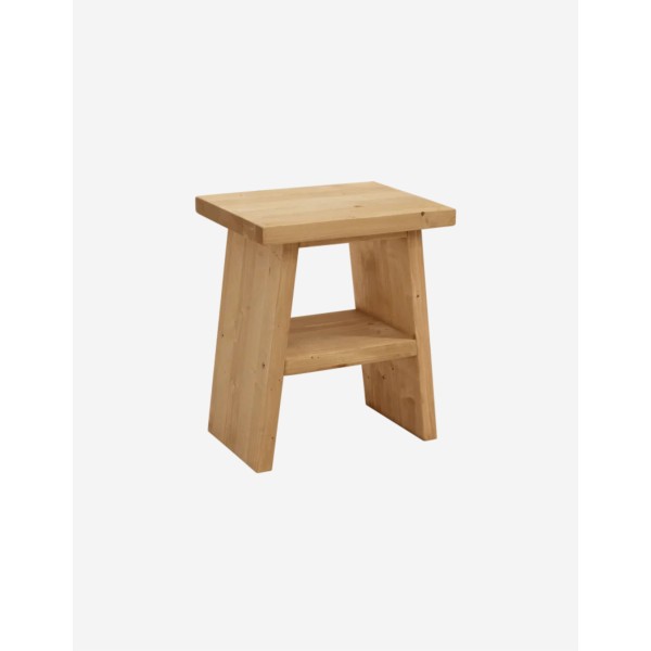 MESITA DE NOCHE O AUXILIAR DE MADERA MACIZA EN TON