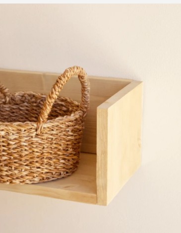 ESTANTERIA DE MADERA MACIZA TONO ROBLE MEDIO DE 12