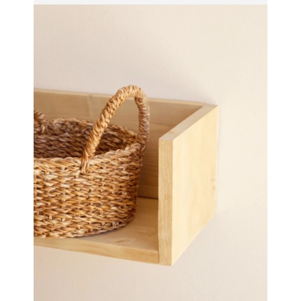 ESTANTERIA DE MADERA MACIZA TONO ROBLE MEDIO DE 12