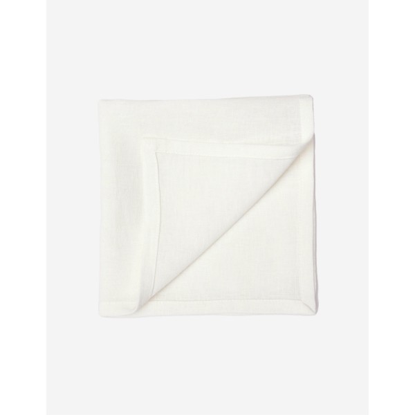 SERVILLETA DE LINO 40X40 CM EN TONO BLANCO. 