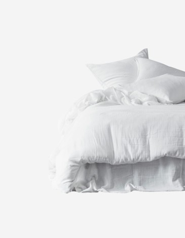 FUNDA NÓRDICA DE ALGODÓN 260X240 CM EN TONO BLANCO