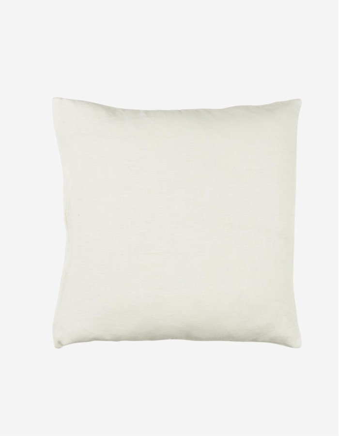 COJÍN DE LINO EN TONO CREMA 50X50CM