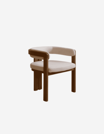SILLA CON REPOSABRAZOS DE MADERA DE HAYA TAPIZADA 