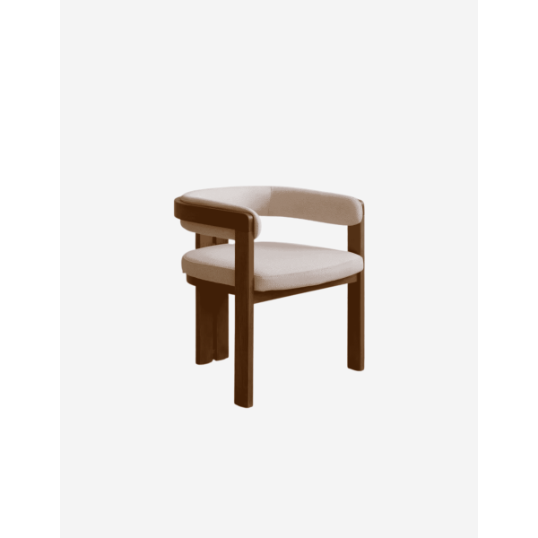 SILLA CON REPOSABRAZOS DE MADERA DE HAYA TAPIZADA 