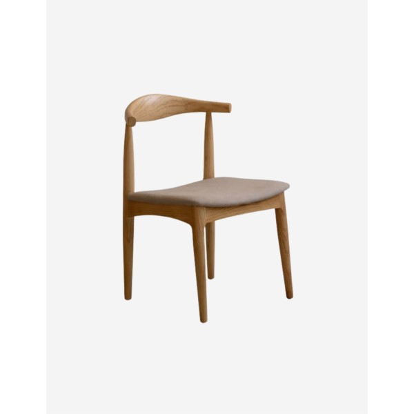 SILLA DE MADERA DE OLMO TONO NATURAL Y ASIENTO COL