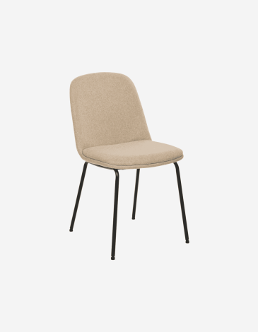 SILLA NEORA CON TELA EN TONO BEIGE