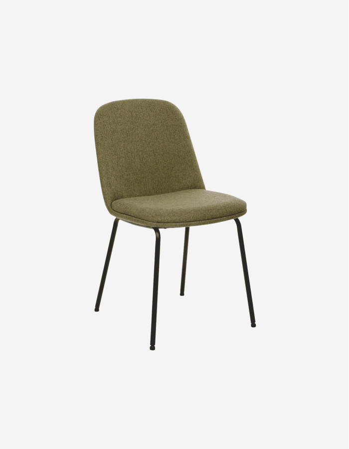 SILLA NEORA CON TELA EN TONO CEDRO