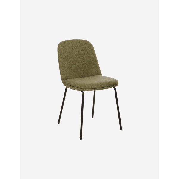 SILLA NEORA CON TELA EN TONO CEDRO
