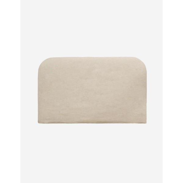 CABECERO TAPIZADO DESENFUNDABLE DE LINO BEIGE 180X
