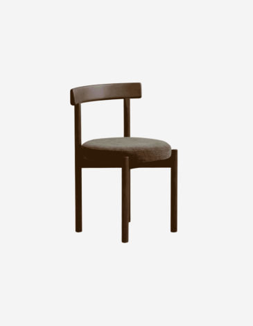 SILLA DE MADERA DE HAYA CON ASIENTO TAPIZADO COLOR