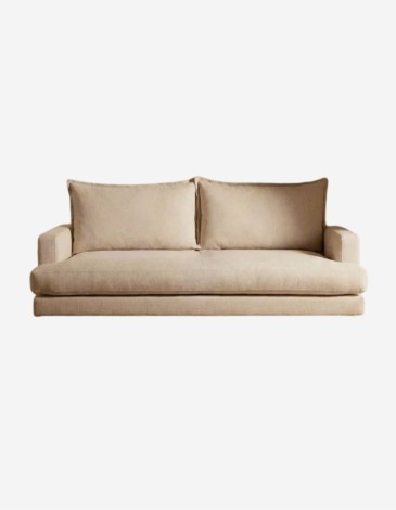 SOFÁ RECTO TONO BEIGE DE 215X105CM