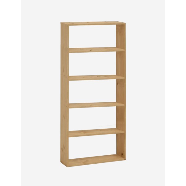 ESTANTERIA SAURA DE MADERA MACIZA TONO ROBLE MEDIO