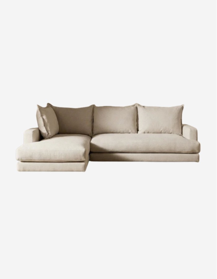 SOFA CON CHAISE LONGUE IZQUIERDO TOO BLANCO ROTO D