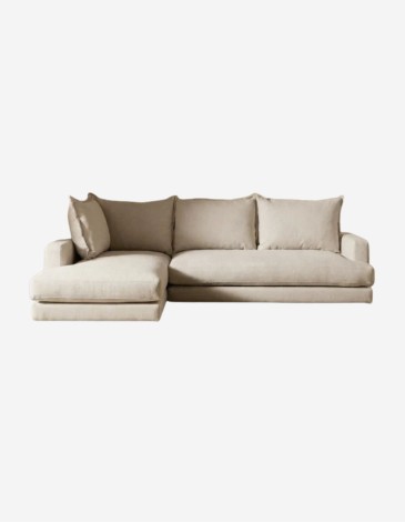 SOFA CON CHAISE LONGUE IZQUIERDO TOO BLANCO ROTO D