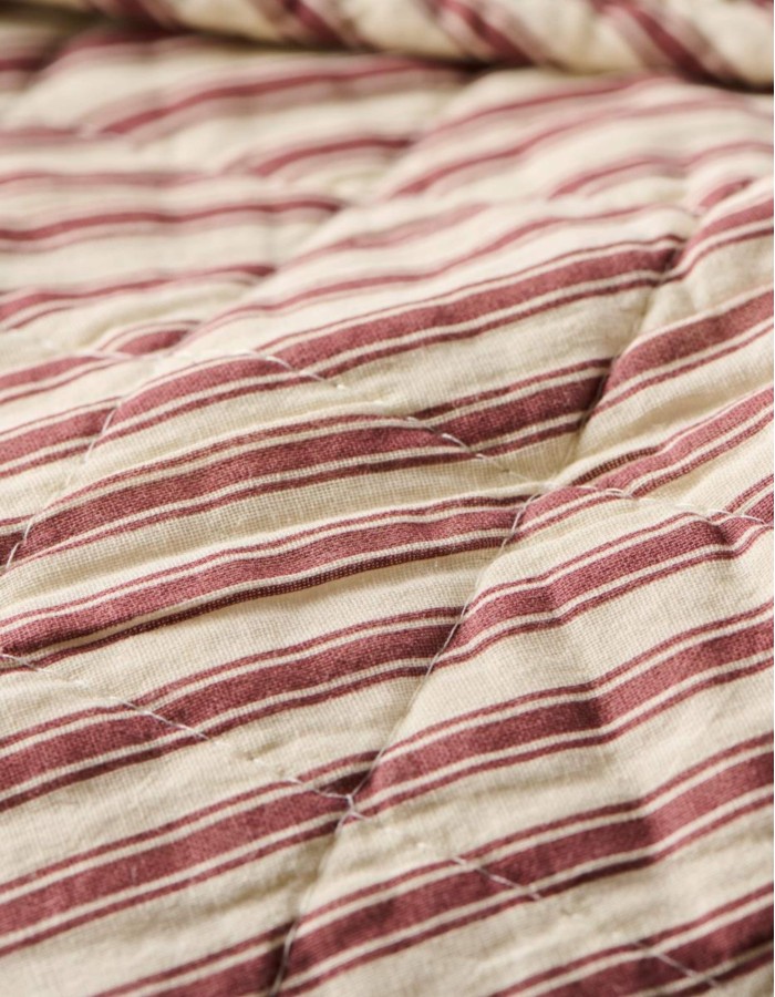 COLCHA 130X180CM COLOR ARENA C/ RAYAS SIENA