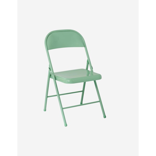 SILLA PLEGABLE DE METAL VERDE 
