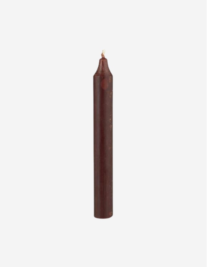 VELA DE MESA LARGA CHOCOLATE C/ ACABO RÚSTICO