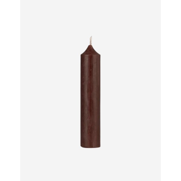 VELA DE MESA CORTA CHOCOLATE C/ACABADO RUSTICO